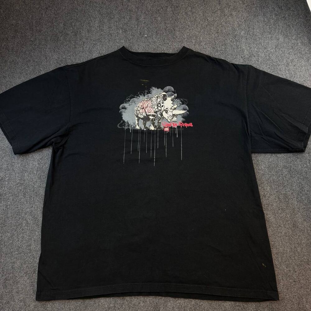 Ecko Unltd Save The Rhinos Graphic T-Shirt Men’s 2XB Black Cotton